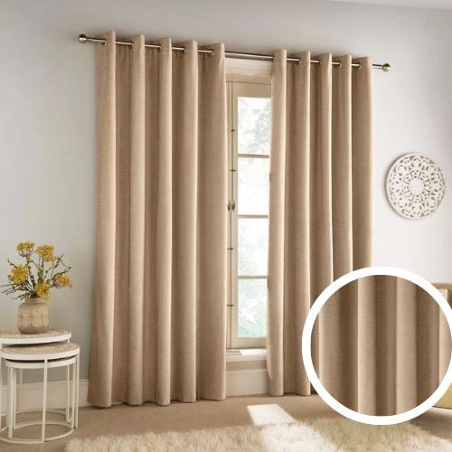 Beige Savoy Blackout Wave curtains