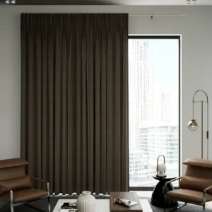 Brown Pinch Pleat Blackout Curtain