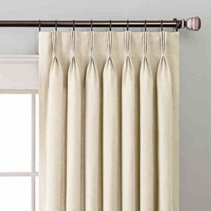 Cream Pinch Pleat Blackout Curtains