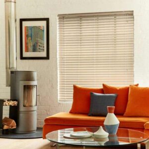 Linen Faux Wood Blind -50mm Slat