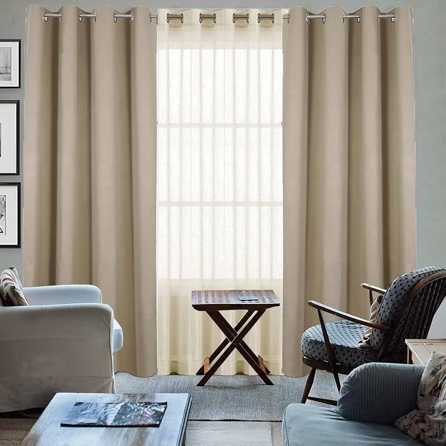 Living room curtains Beige