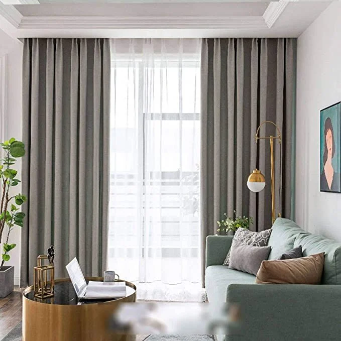 Living room curtains Grey