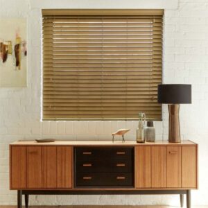 Oak Faux Wood Blind -50mm Slat