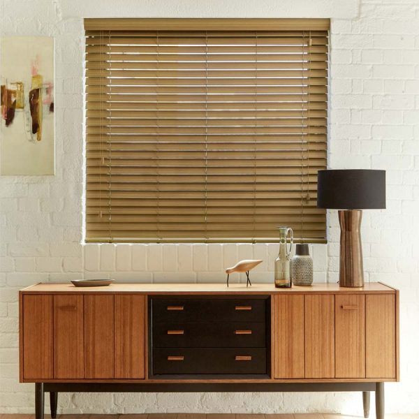 Oak Faux Wood Blind -50mm Slat