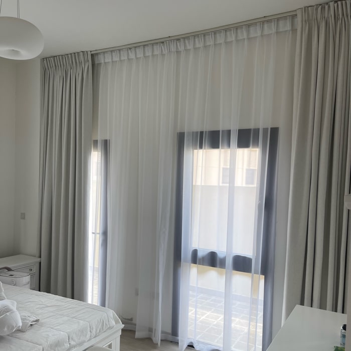 Silver Triple Pinch Pleat Curtains