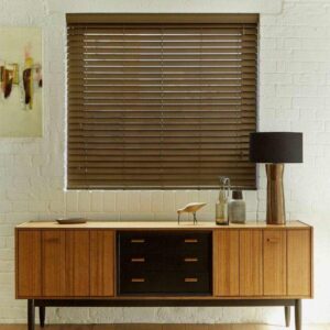 Walnut Faux Wood Blind -50mm Slat