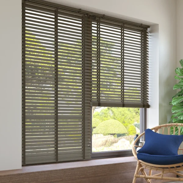 50mm Dark Brown Wooden Blinds