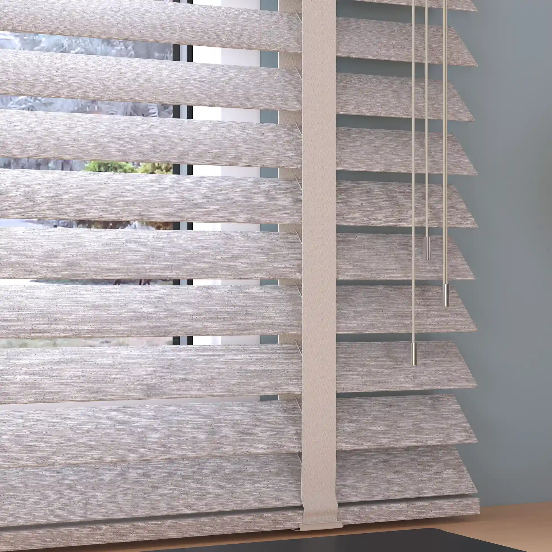 50mm Elegant White Wooden Venetian Blinds - Image 4