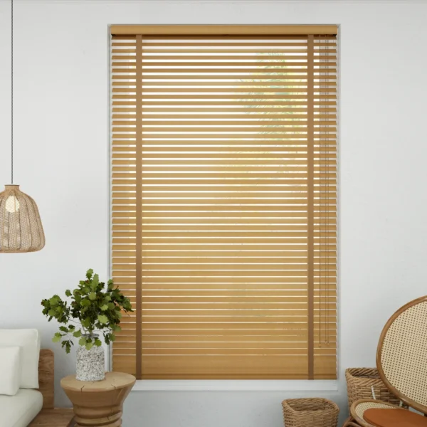 50mm Golden Oak Wooden Venetian Blinds