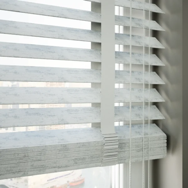 50mm White Wooden Venetian Blinds - Image 4