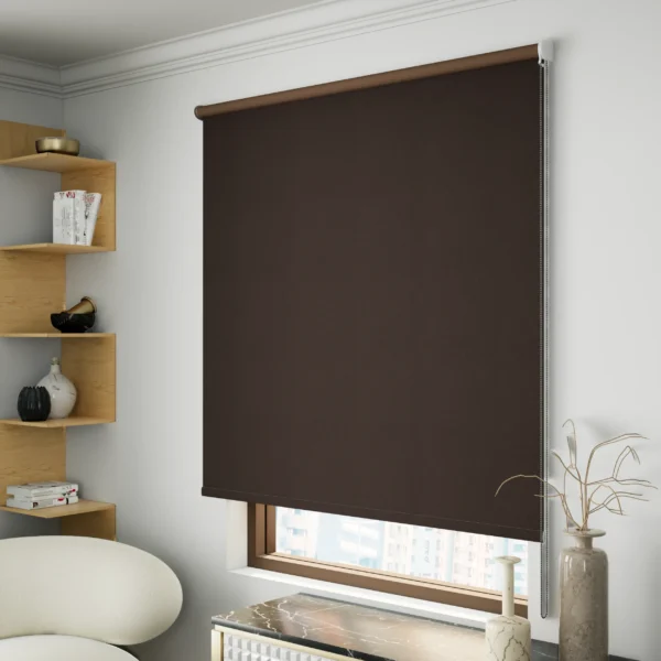 Blackout Roller Blinds - Dark Brown