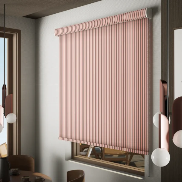 Printed Blackout Roller Blinds - Brown