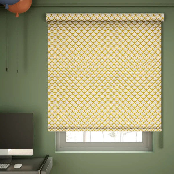 Printed Blackout Roller Blinds - Gold