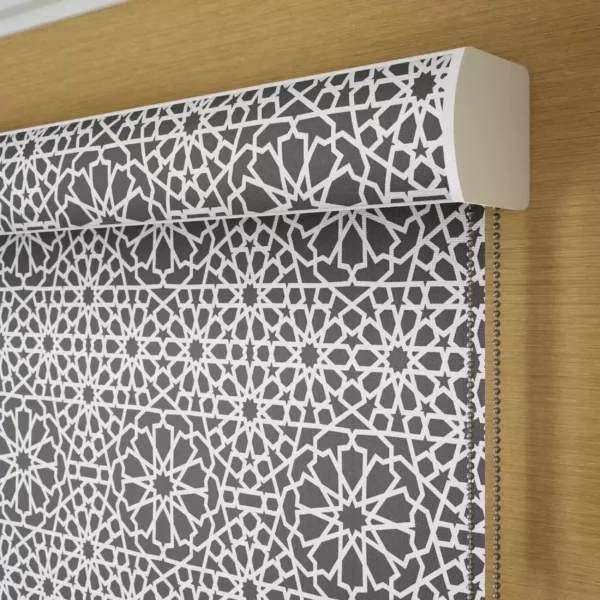 Printed Blackout Roller Blinds - Grey - Image 3