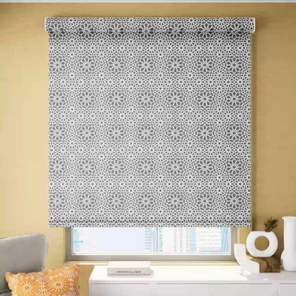 Printed Blackout Roller Blinds - Grey