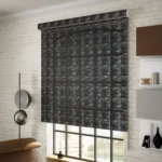 Stylish Sunscreen Roller Blinds - Black - Image 2
