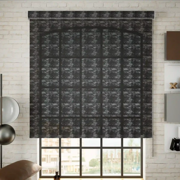 Stylish Sunscreen Roller Blinds - Black