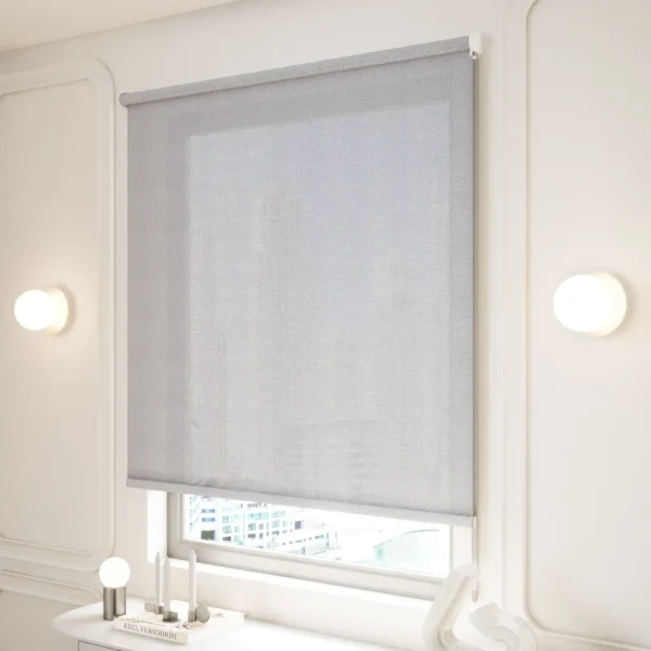 Sunscreen Roller Blinds - Light Grey - Image 2