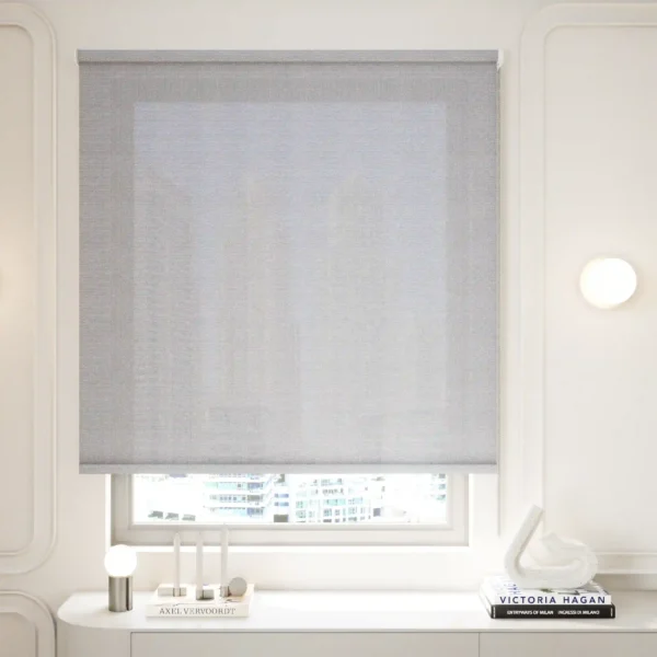 Sunscreen Roller Blinds - Light Grey