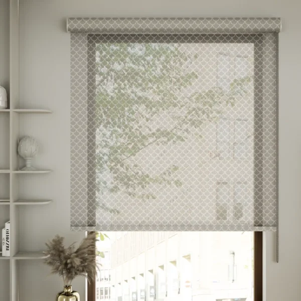 Sunscreen Roller Blinds printed - Silver