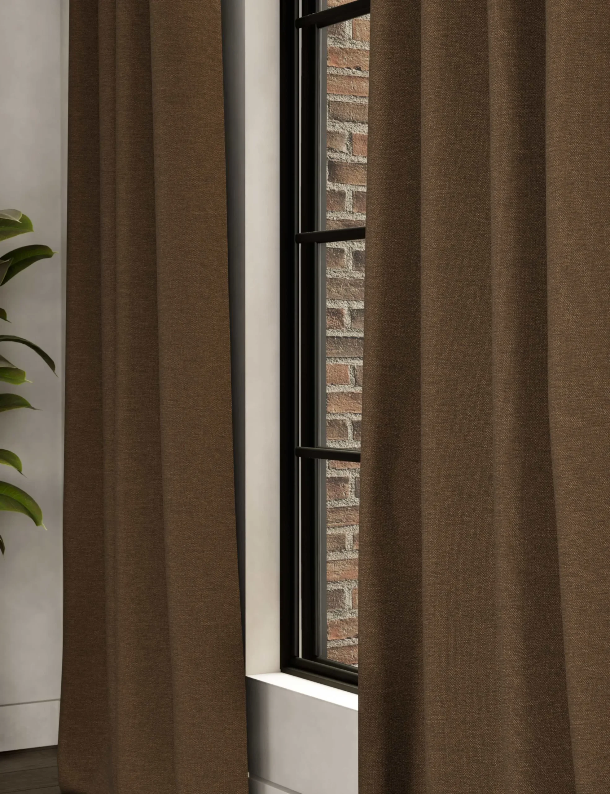 Brushed Eyelet Blackout Thermal Curtains