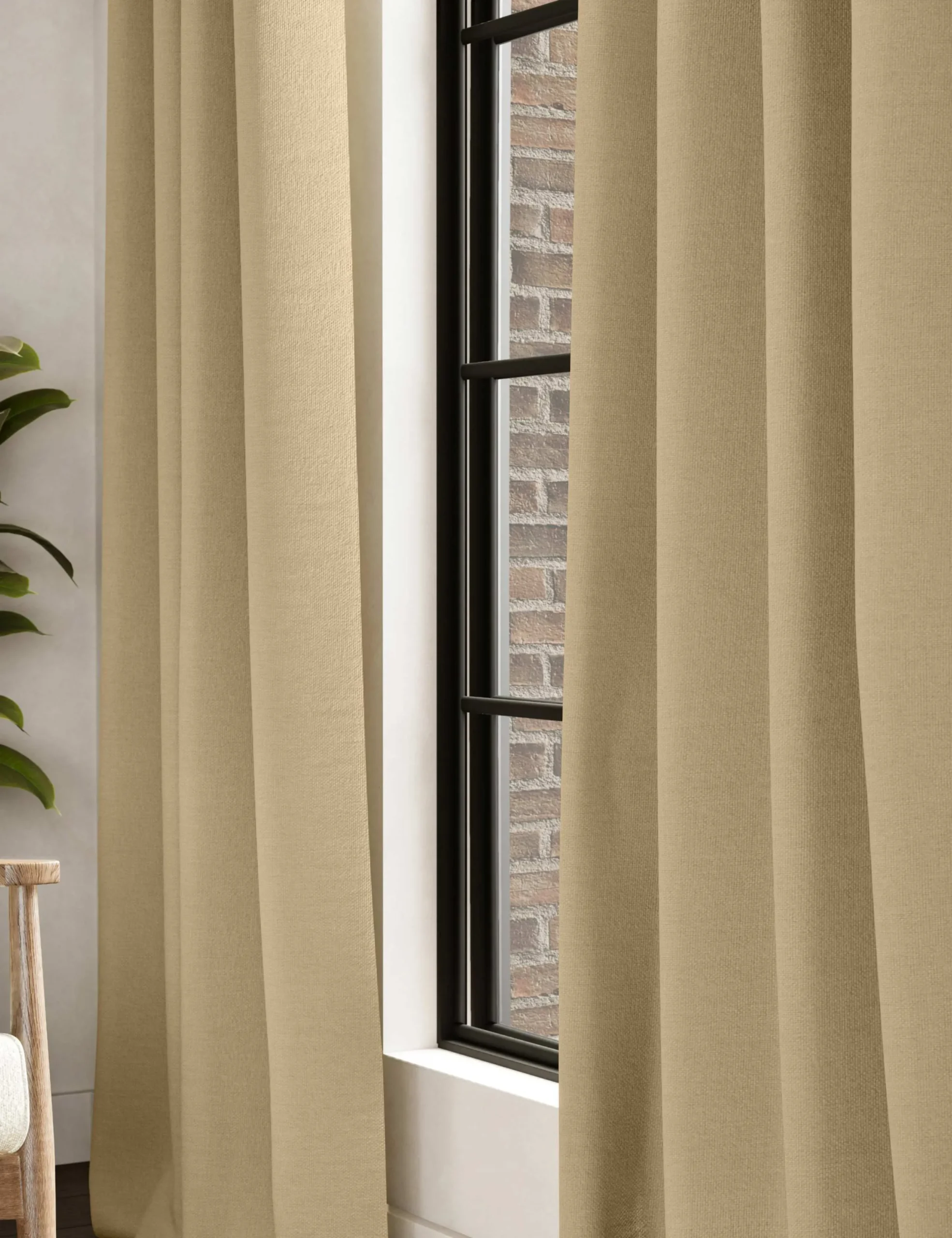 Brushed Eyelet Blackout Thermal Curtains