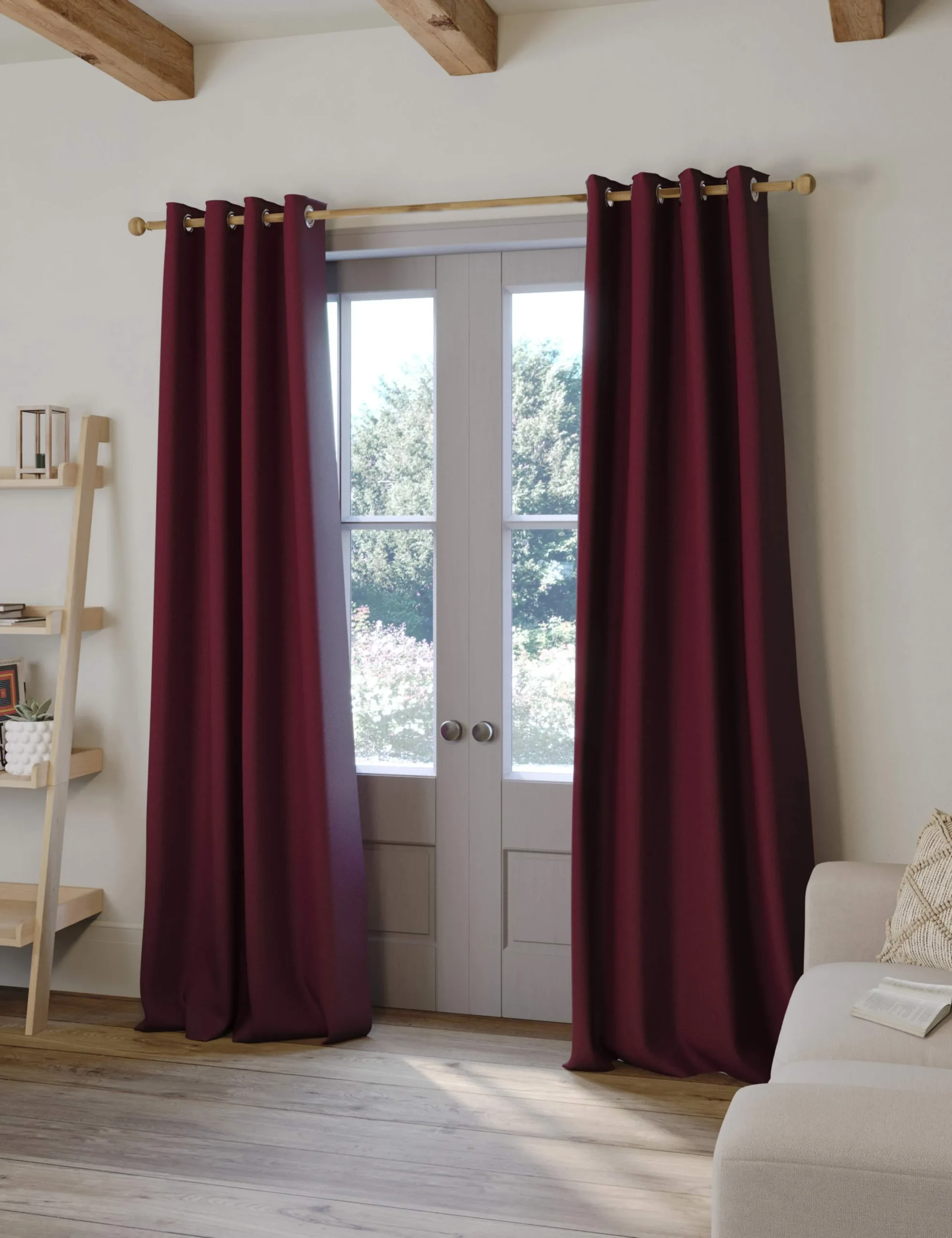 Brushed Eyelet Blackout Thermal Curtains