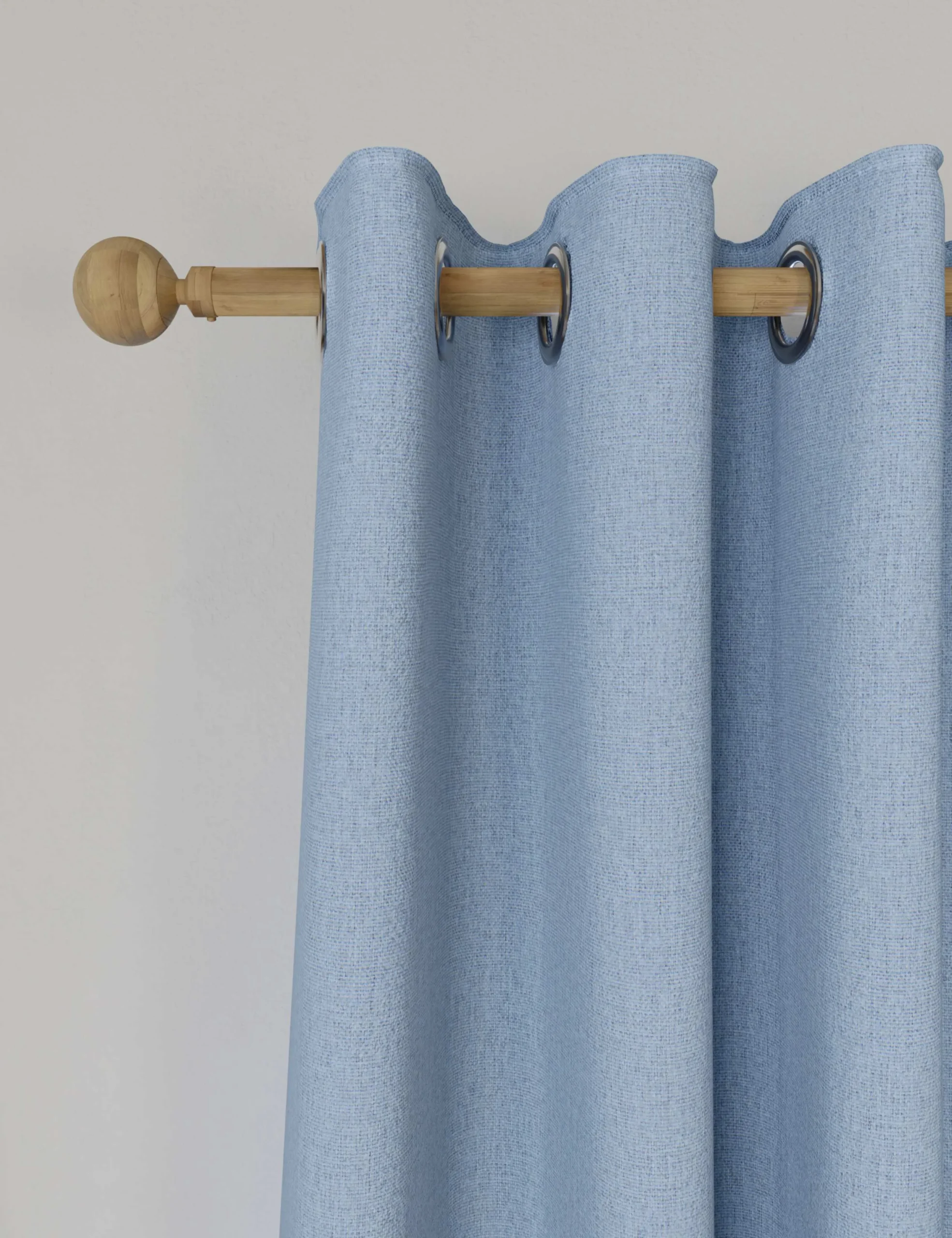 Brushed Eyelet Blackout Thermal Curtains