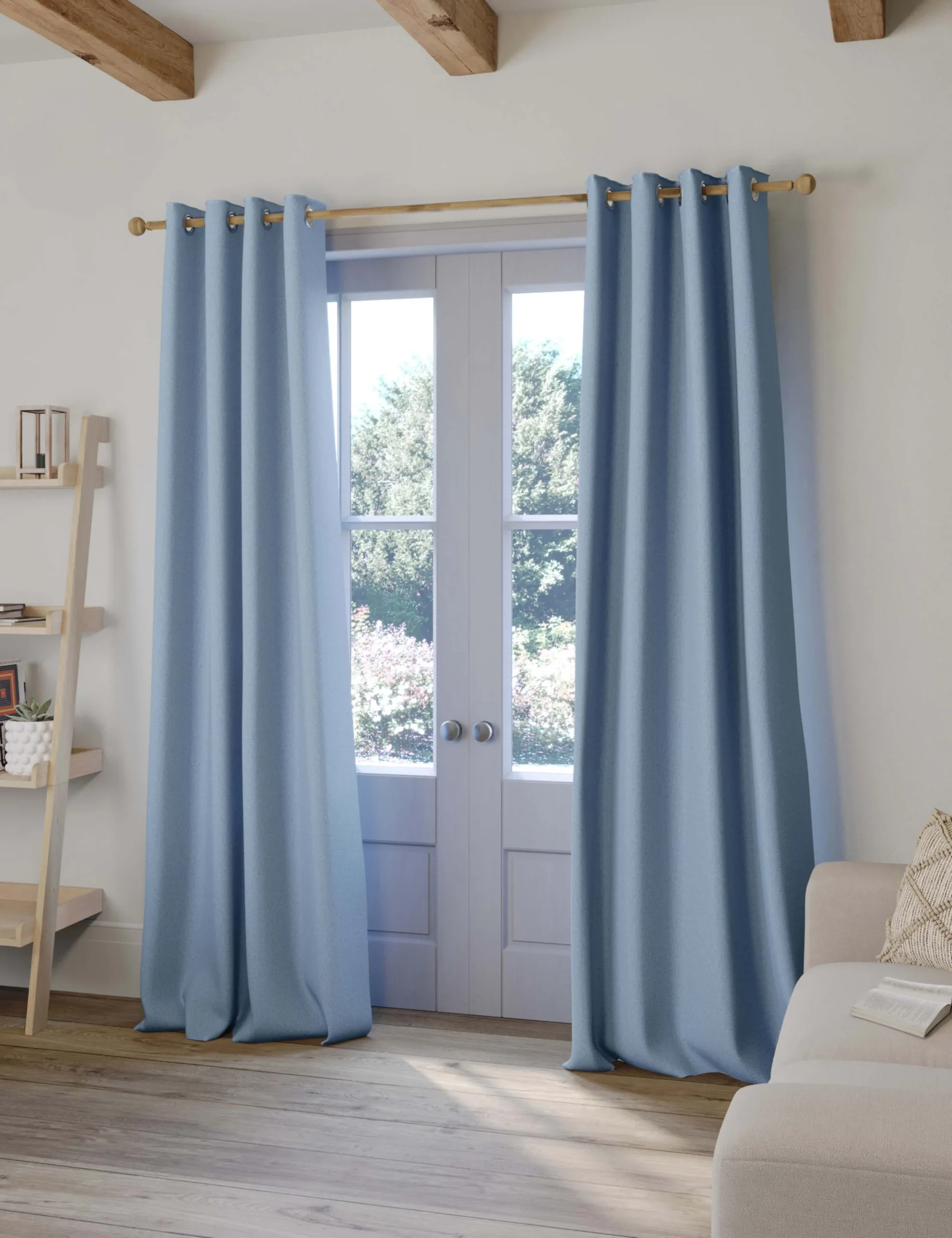Brushed Eyelet Blackout Thermal Curtains