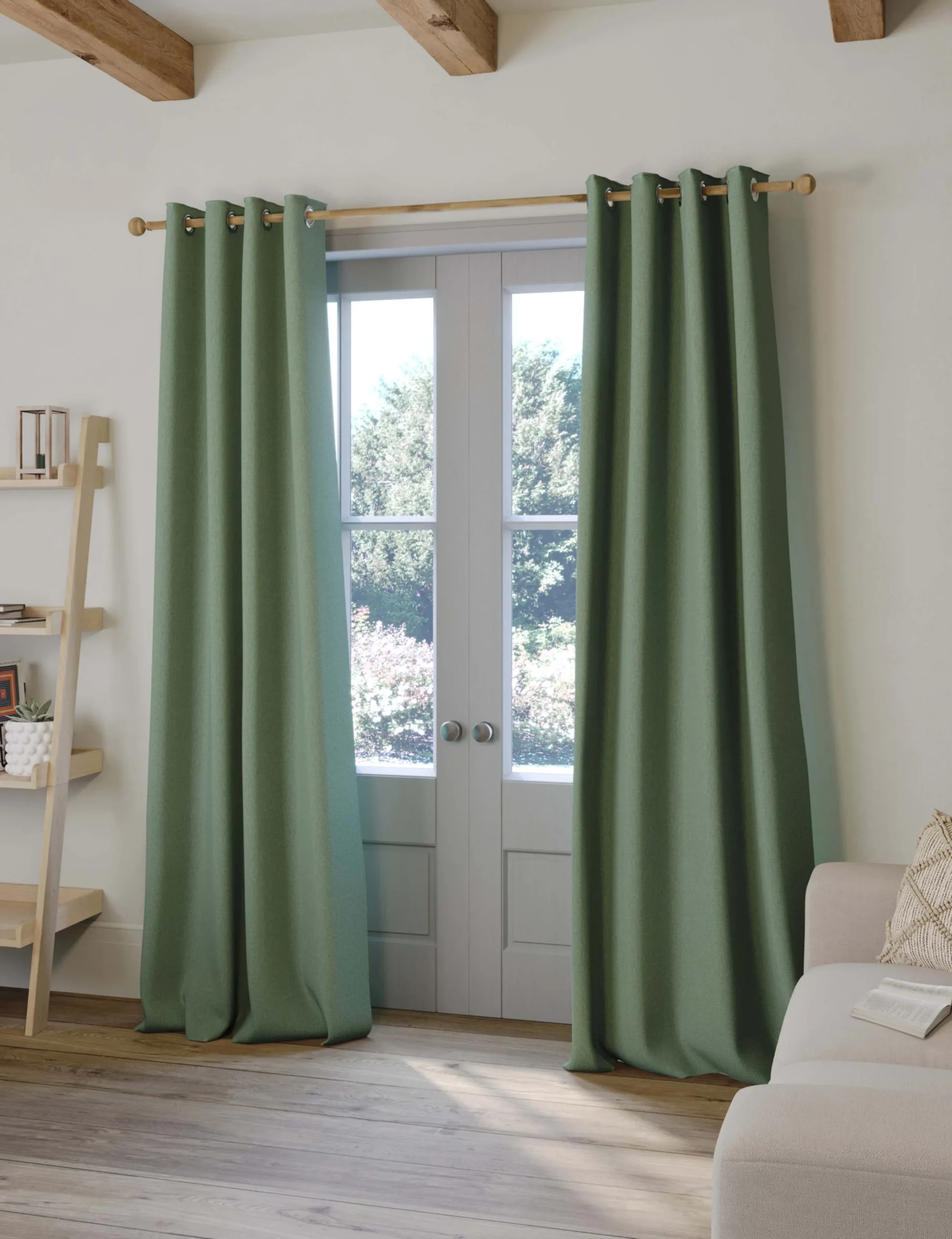 Brushed Eyelet Blackout Thermal Curtains