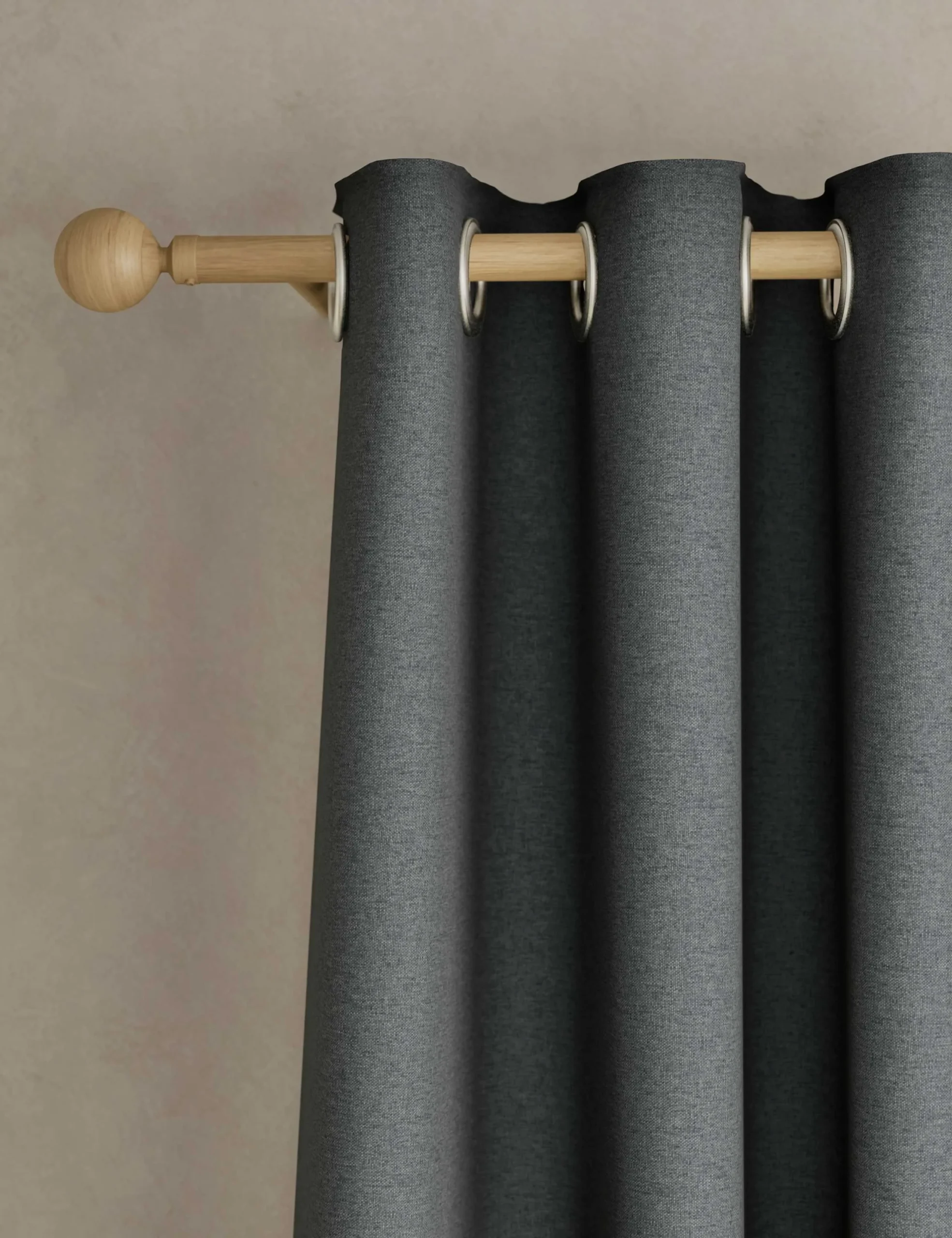 Brushed Eyelet Ultra Thermal Blackout Curtains