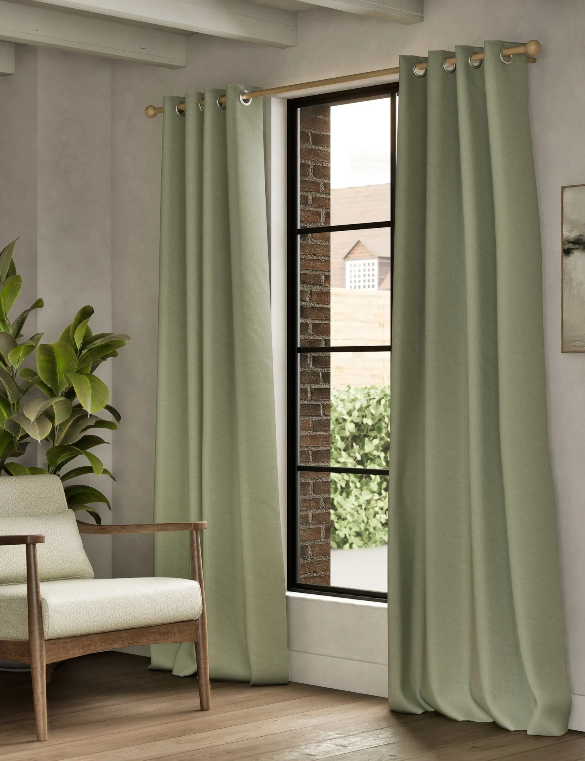 Brushed Eyelet Ultra Thermal Blackout Curtains