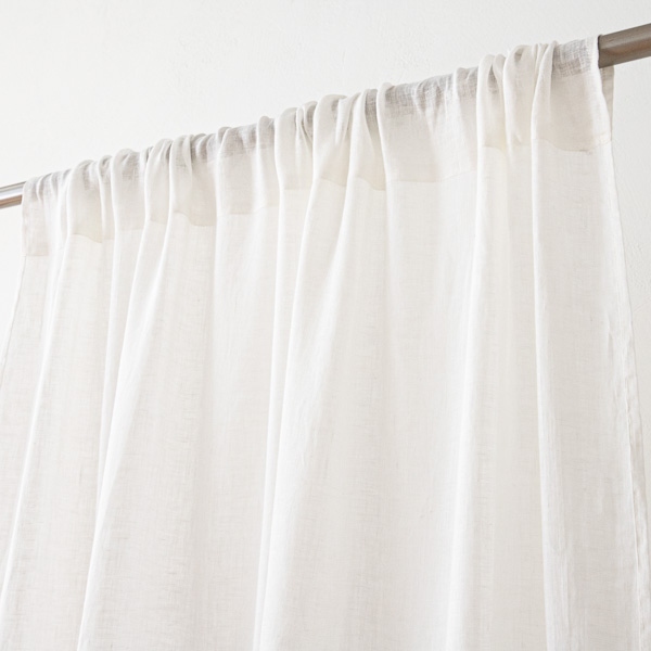 Linen Curtain Panel Off White Garza