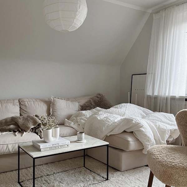 Linen Curtain Panel Off White Garza