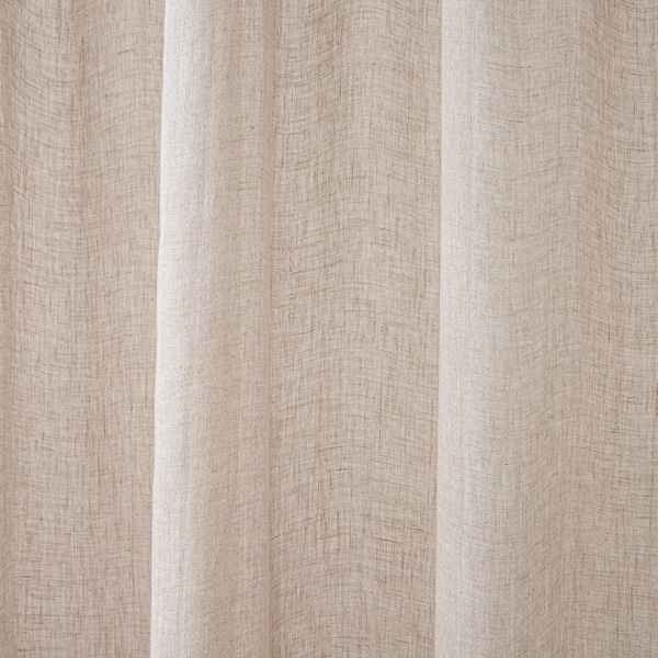 Sheer Linen Curtain With Ties Natural Garza